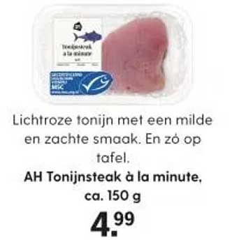 AH Tonijnsteak à la minute, ca. 150 g