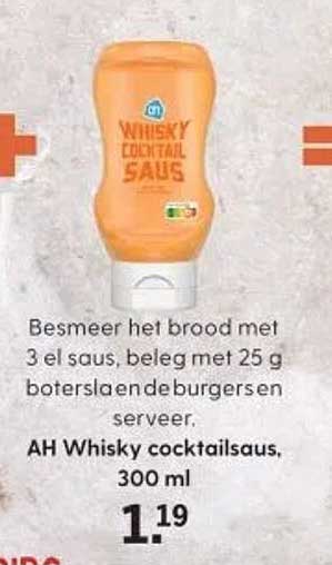 AH Whisky cocktailsaus, 300 ml