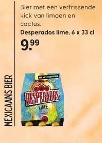 Desperados lime, 6 x 33 cl