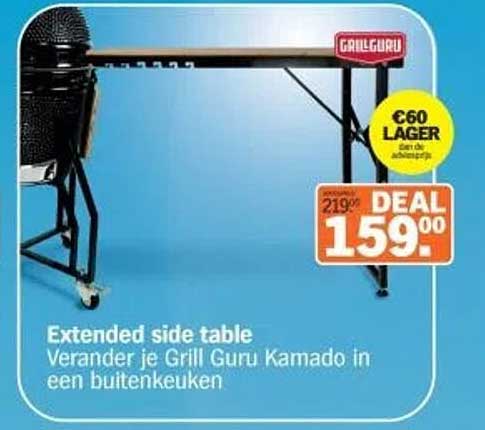 Extended side table