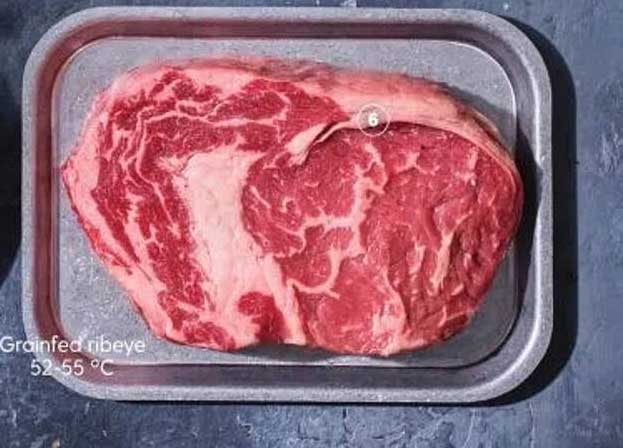 Grainfed ribeye 52-55 °C