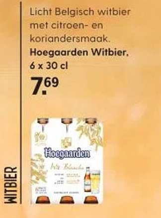 Hoegaarden Witbier. 6 x 30 cl