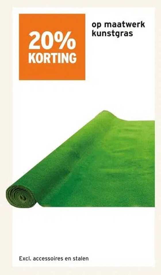 20% KORTING op maatwerk kunstgras