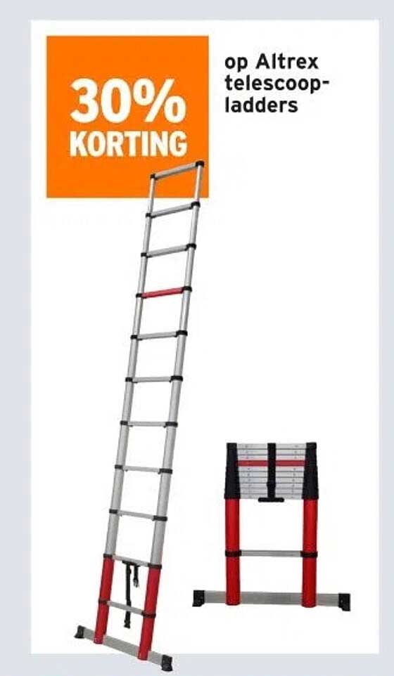 30% KORTING op Altrex telescop-ladders
