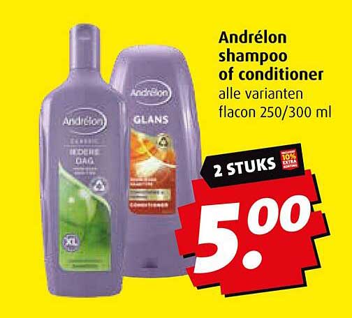 Andrélon shampoo of conditioner alle varianten flacon 250/300 ml