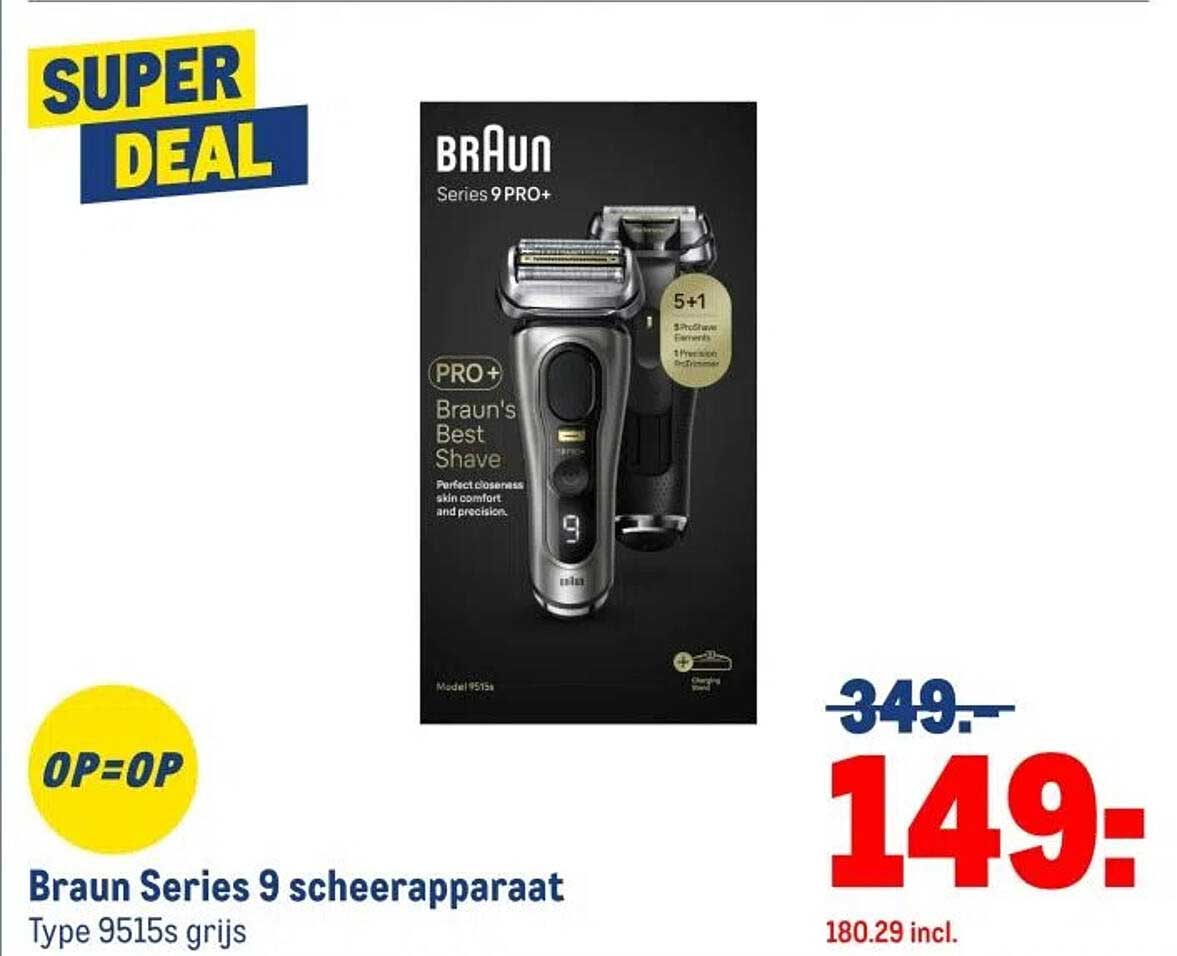 Braun Series 9 scheerapparaat Type 9515s grijs