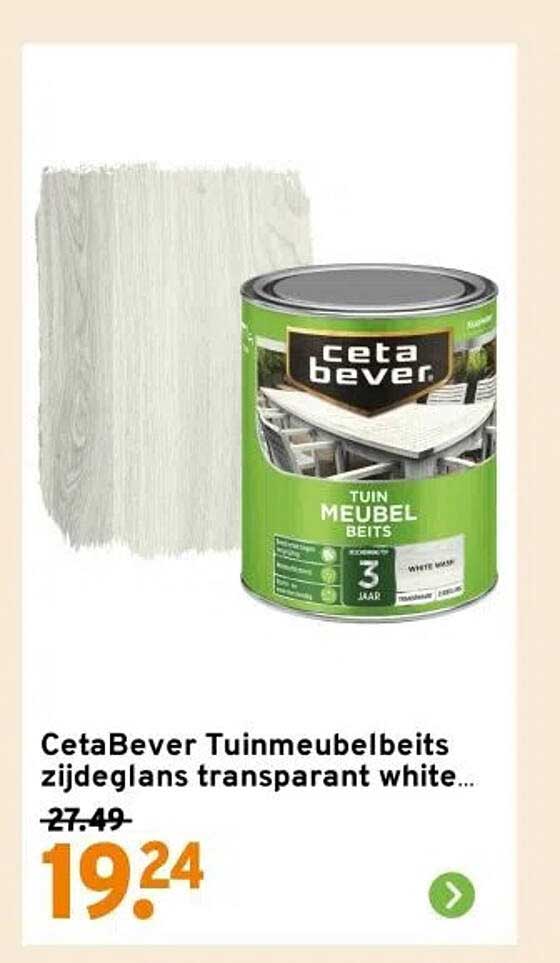 CetaBever Tuinmeubelbeits zijdeglans transparant white...