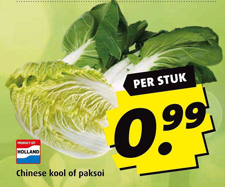 Chinese kool of paksoi per stuk