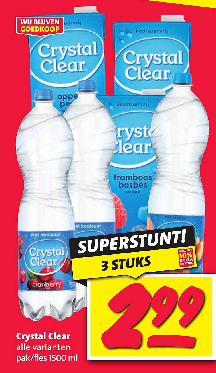 Crystal Clear alle varianten pak/fles 1500 ml