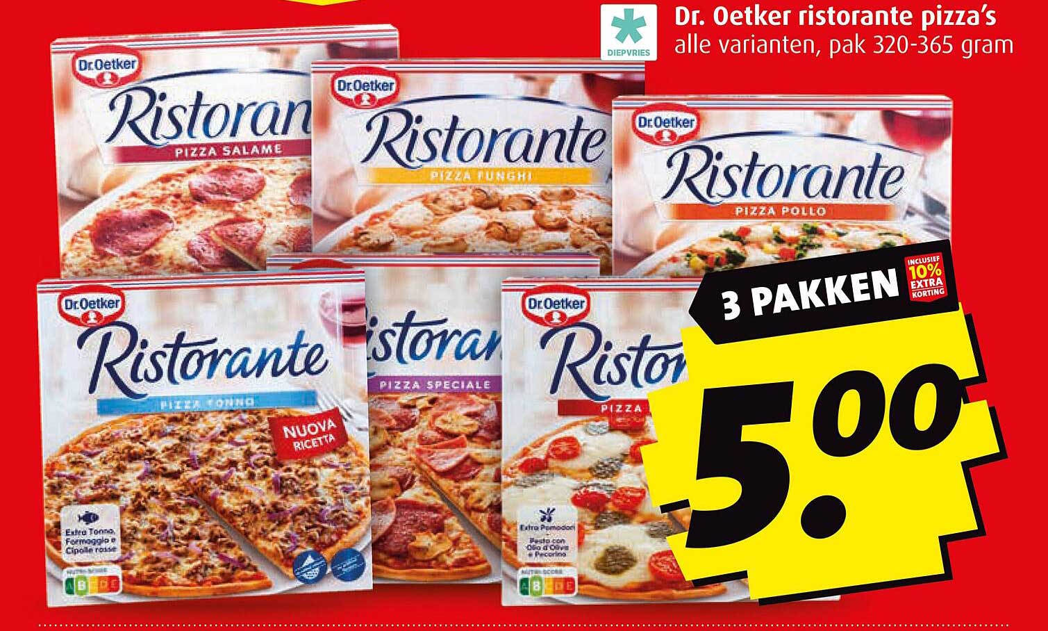 Dr. Oetker ristorante pizza’s alle varianten, pak 320-365 gram