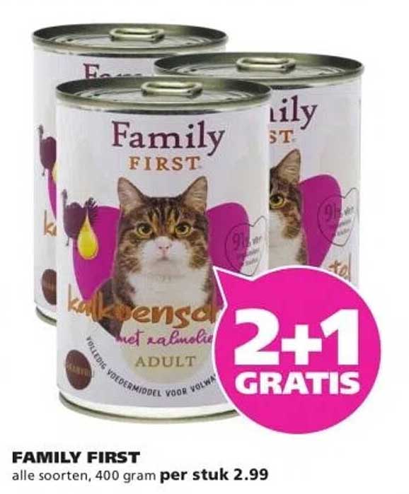 FAMILY FIRST kalkenpens met zalm, 400 gram per stuk 2.99