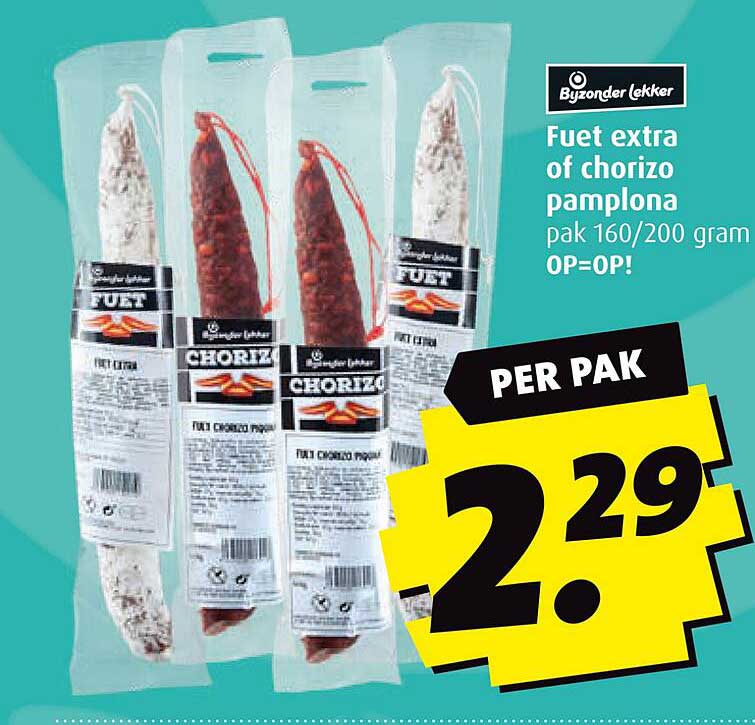 Fuet extra of chorizo pamplona pak 160/200 gram