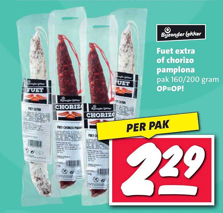 Fuet extra of chorizo pamplona pak 160/200 gram