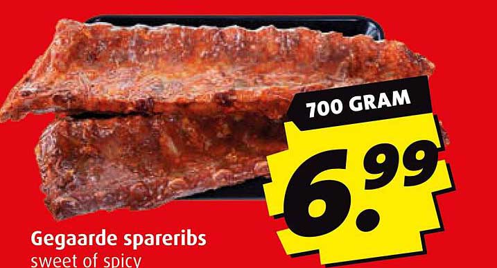 Gegaarde spareribs