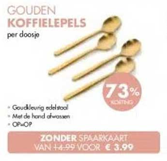 Gouden Koffielepels per doosje