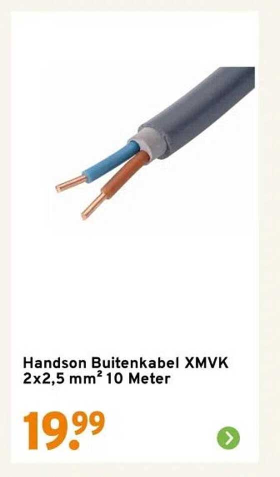 Handson Buitenkabel XMVK 2x2,5 mm² 10 Meter