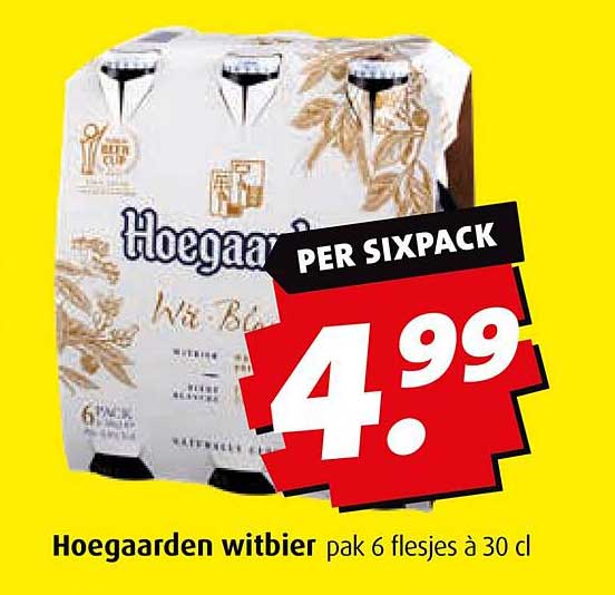 Hoegaarden witbier pak 6 flesjes à 30 cl