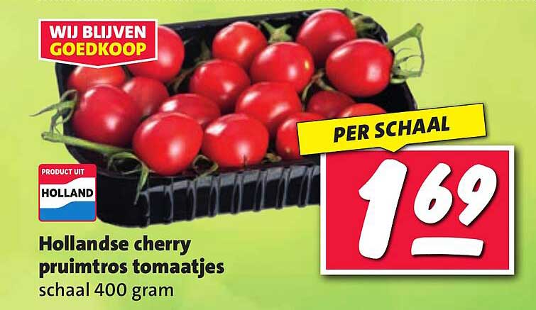 Hollandse cherry pruimtros tomaatjes schaal 400 gram