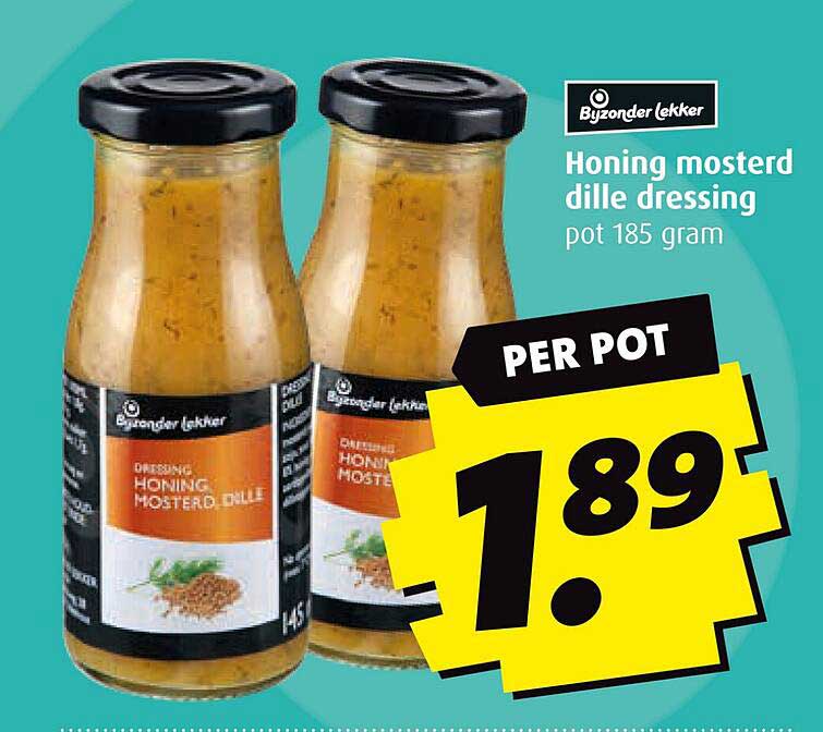 Honing mosterd dille dressing pot 185 gram
