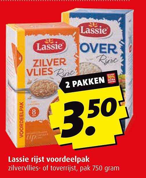 Lassie rijst voordeelpak zilvervlies- of toverrijst, pak 750 gram