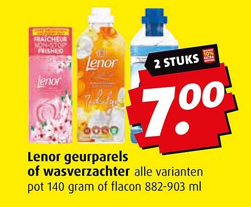 Lenor geurenparels of wasverzachter alle varianten pot 140 gram of flacon 882-903 ml