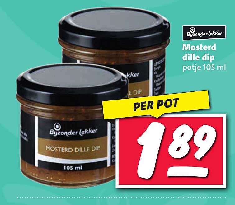 Mosterd dille dip potje 105 ml