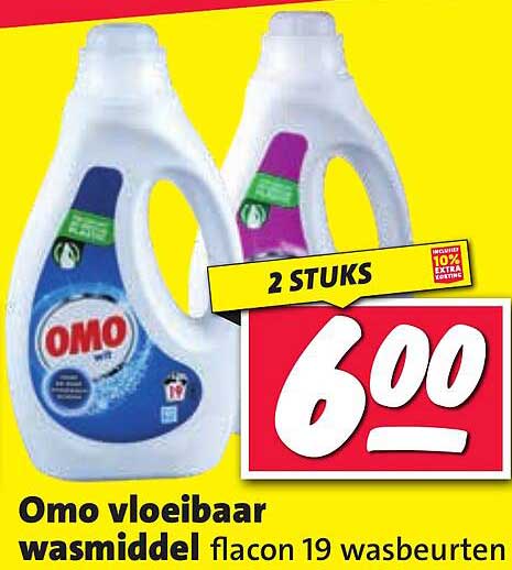 Omo vloeibaar wasmiddel flacon 19 wasbeurten