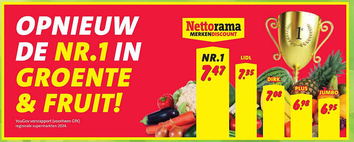 OPNIUW DE NR.1 IN GROENTE & FRUIT!