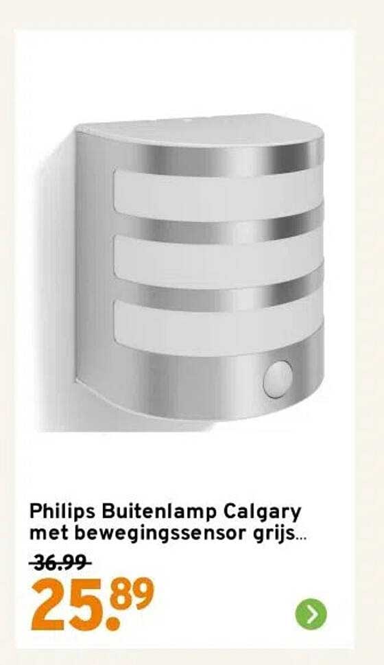 Philips Buitenlamp Calgary met bewegingssensor grijs