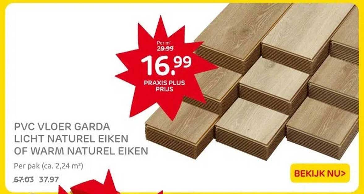 PVC VLOER GARDA LICHT NATUREL EIKEN OF WARM NATUREL EIKEN