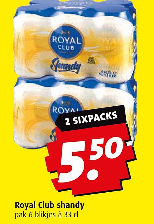 Royal Club shandy pak 6 blikjes à 33 cl
