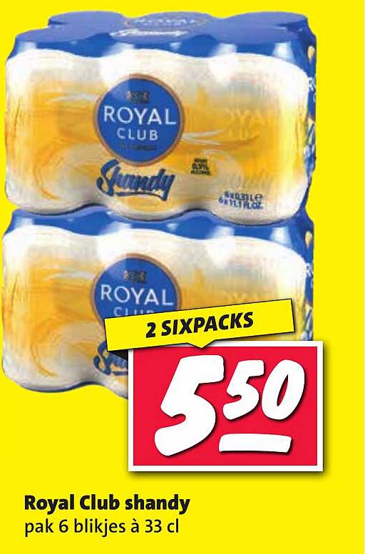 Royal Club shandy pak 6 blikjes à 33 cl