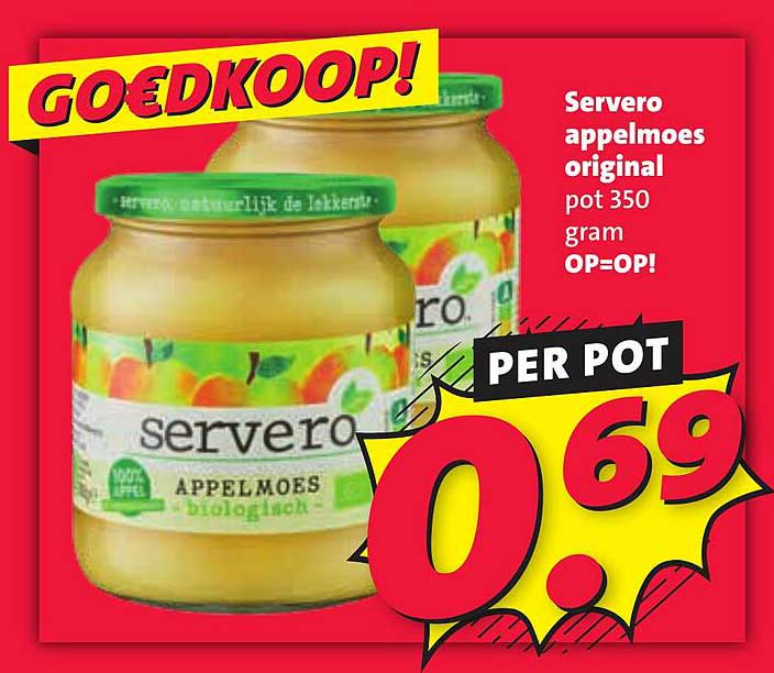 Servero appelmoes original pot 350 gram