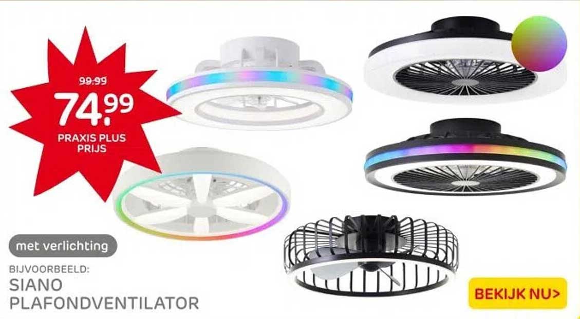 Siano Plafondventilator