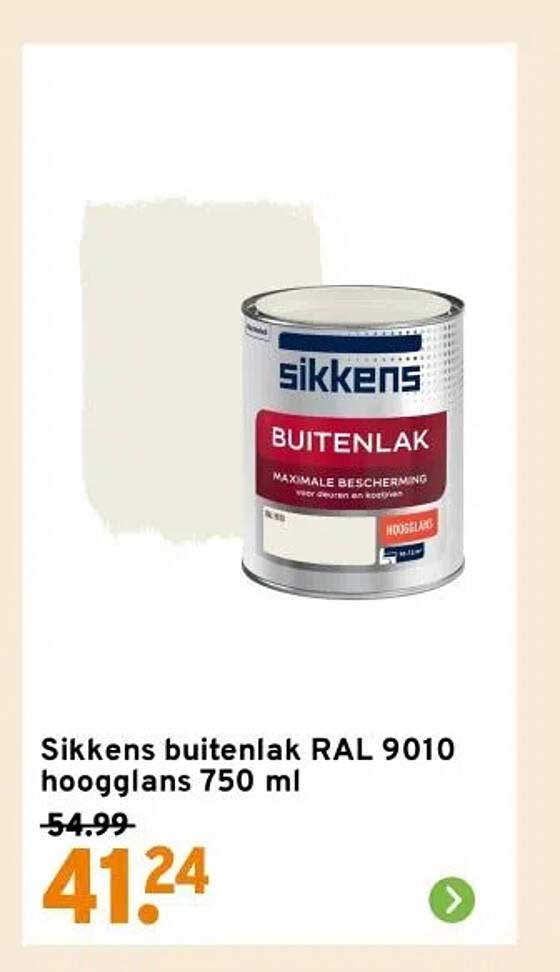 Sikkens buitenlak RAL 9010 hoogglans 750 ml