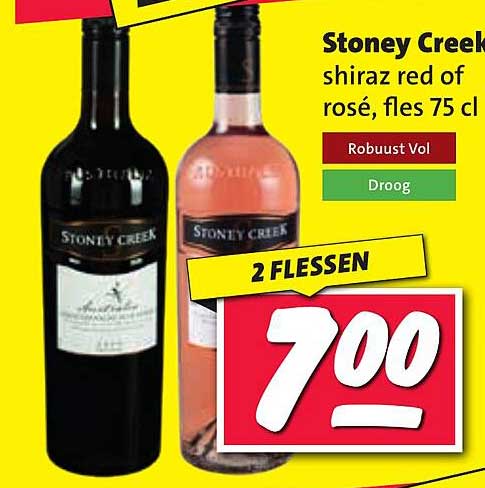 Stoney Creek shiraz red of rosé, fles 75 cl