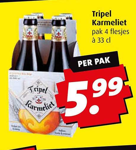 Tripel Karmeliet pak 4 flesjes à 33 cl