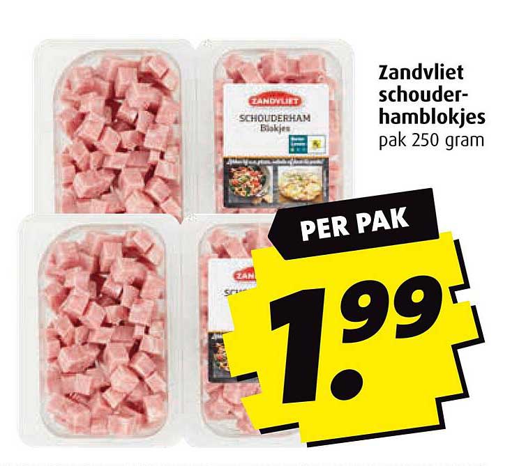 Zandvliet schouderhamblokjes pak 250 gram