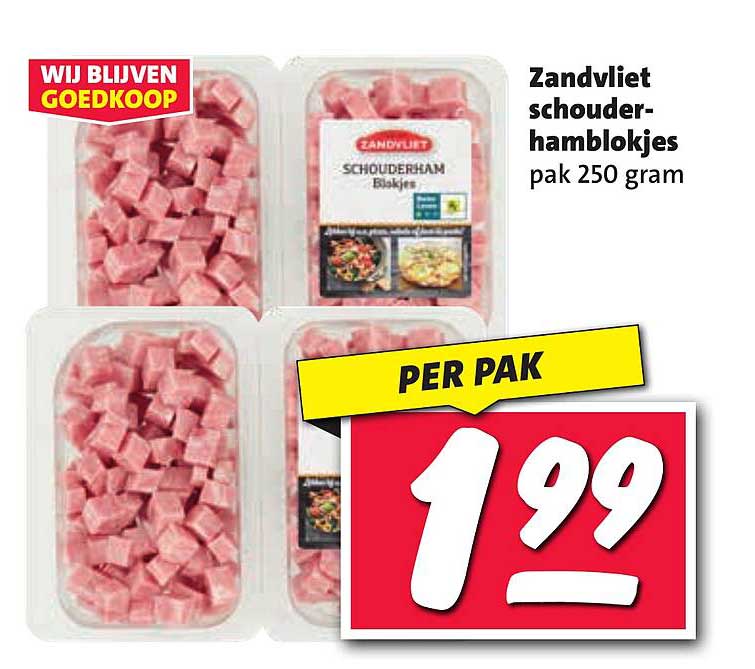 Zandvliet schouderhamblokjes pak 250 gram