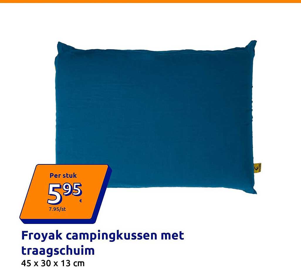 Froyak campingkussen met traagschuim