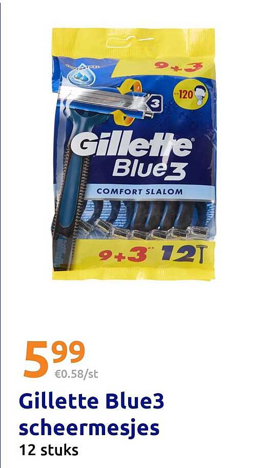 Gillette Blue3 scheermesjes 12 stuks