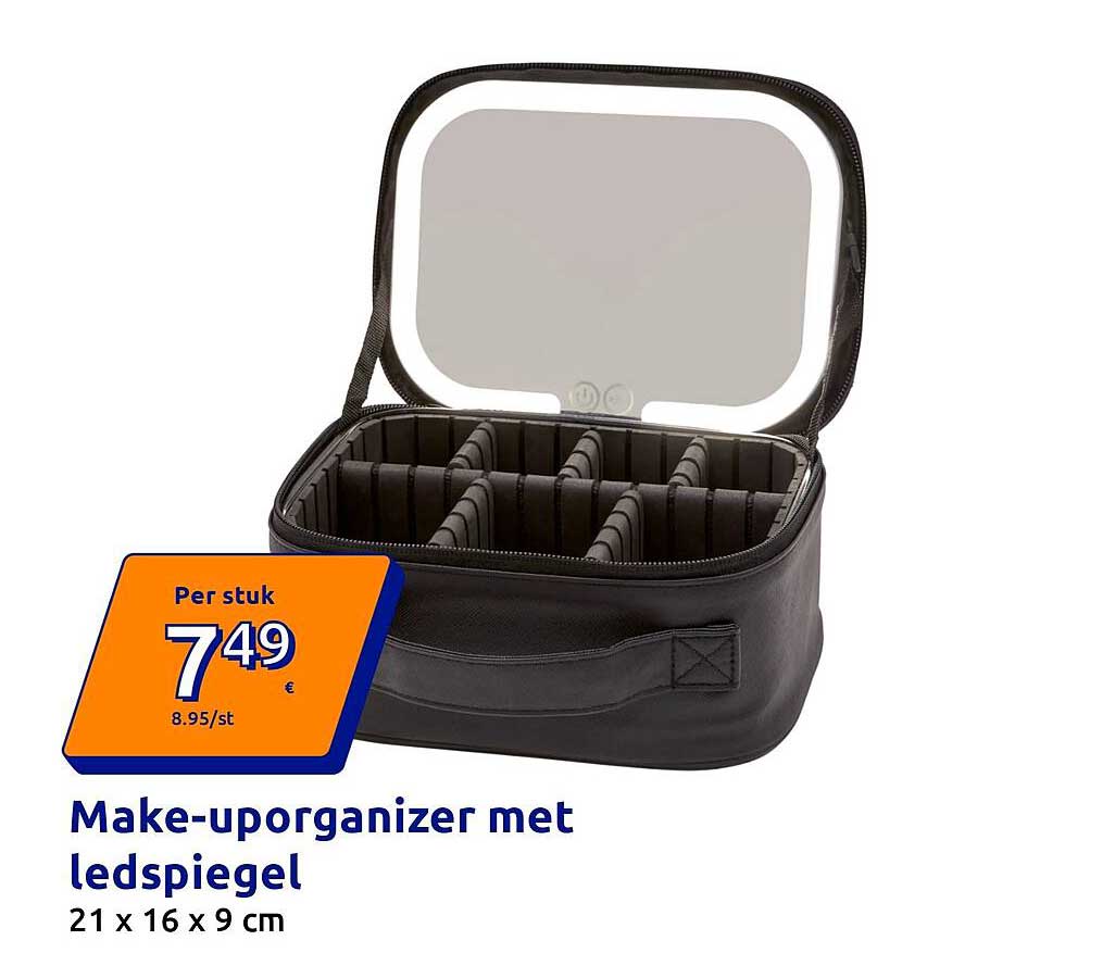Make-uporganizer met ledspiegel
