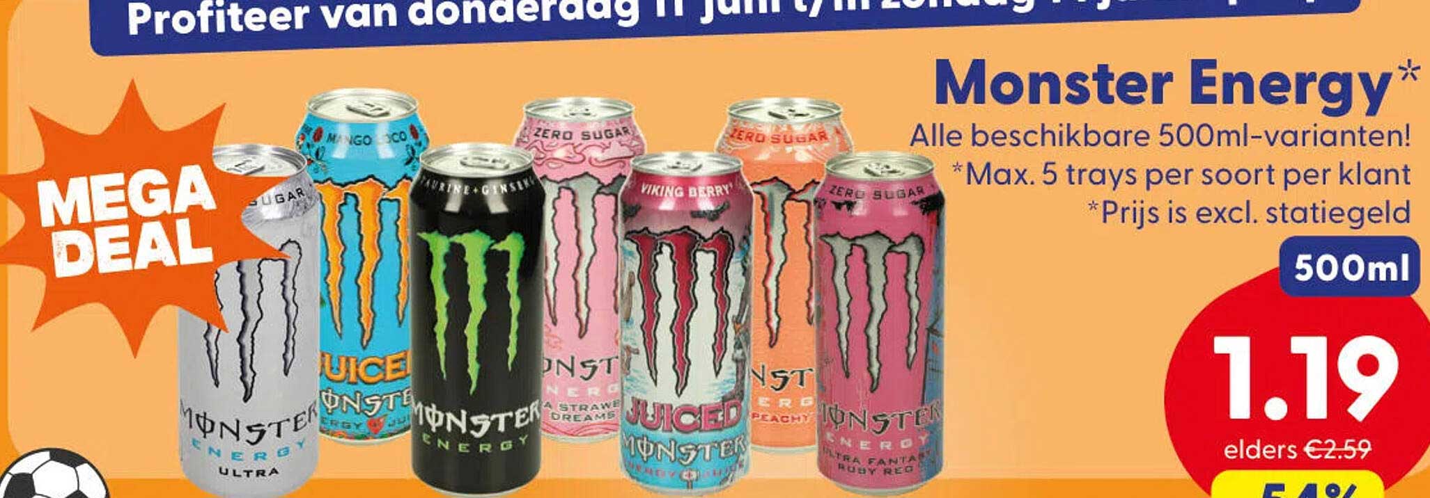 Monster Energy* Alle beschikbare 500ml-varianten!