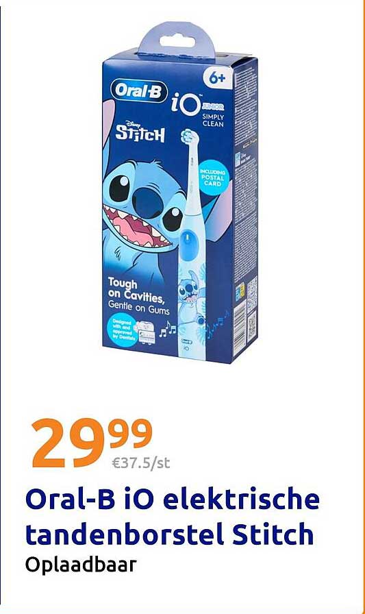 Oral-B iO elektrische tandenborstel Stitch Oplaadbaar
