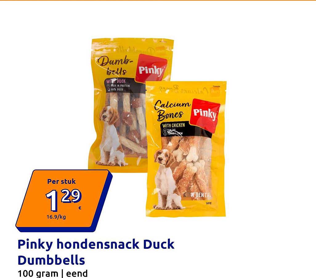 Pinky hondensnack Duck Dumbbells