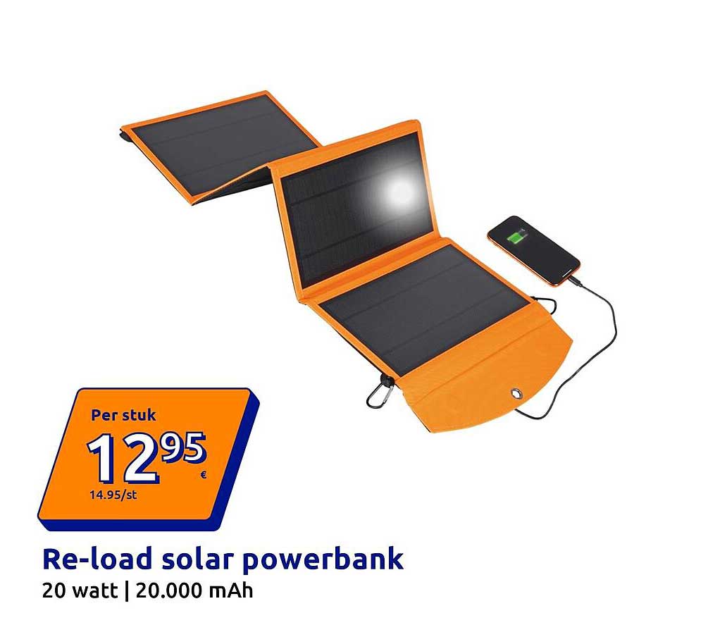 Re-load solar powerbank