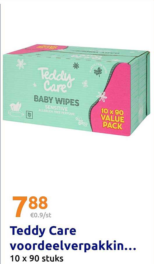 Teddy Care voordeelverpakking 10 x 90 stuks