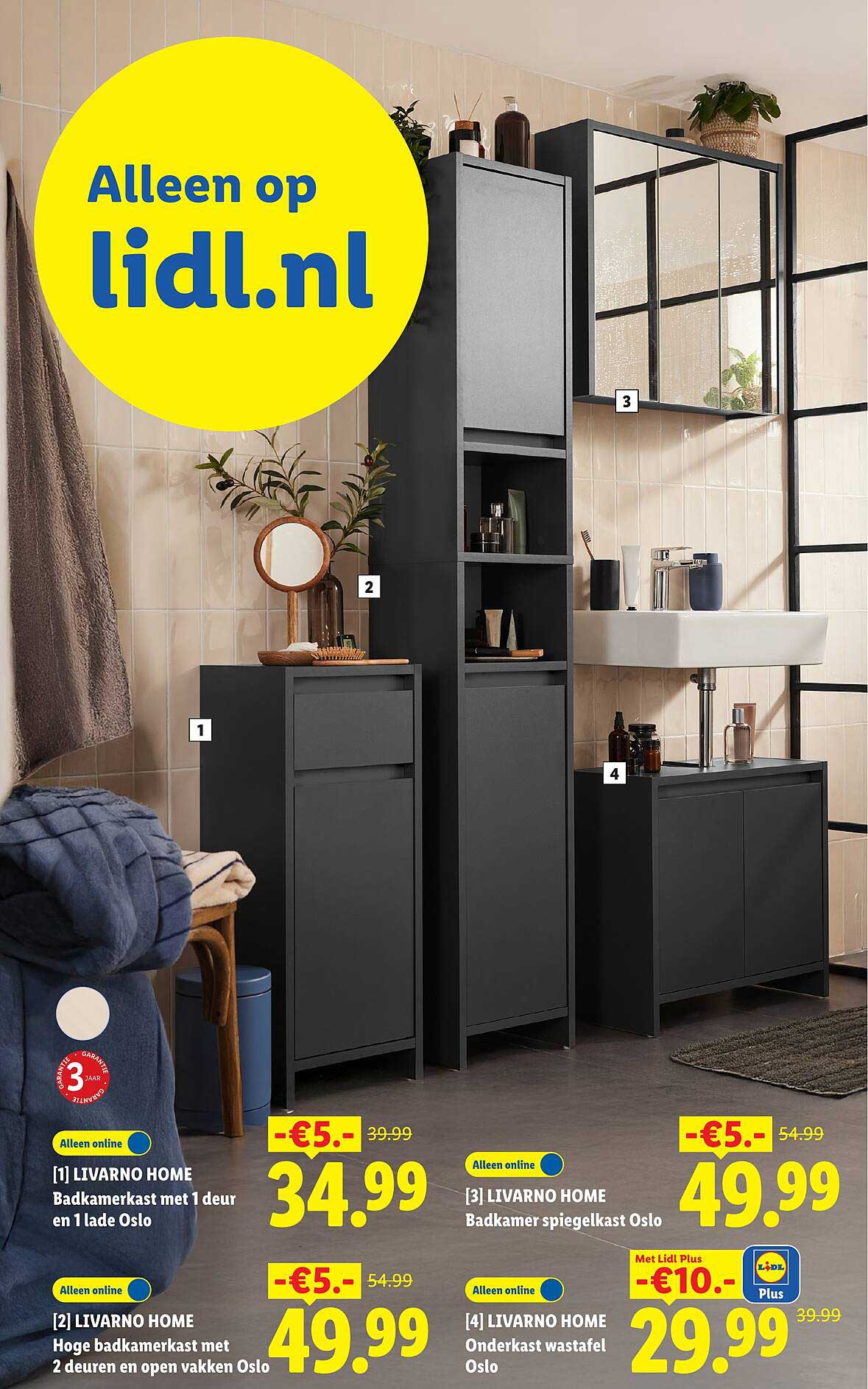 [1] LIVARNO HOME Badkamerkast met 1 deur en 1 lade Oslo