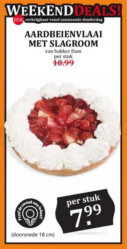 AARDBEIENVLAAI MET SLAGROOM