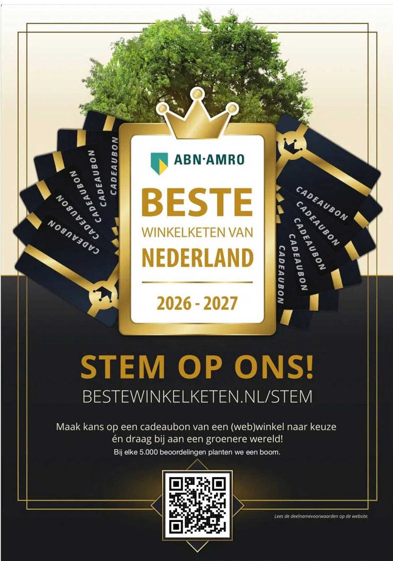 ABN AMRO Beste Winkelketen van Nederland 2026 - 2027 STEM OP ONS!
